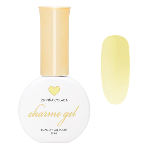 Charme Gel / Jelly J27 Piña Colada Pastel Yellow Sheer Nail Polish Trendy Y2K