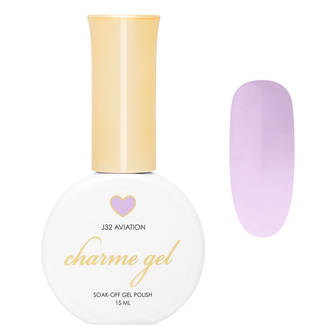 Charme Gel / Jelly J32 Aviation Light Purple Lavender Lilac Nail Polish Color Dreamy
