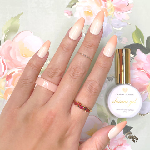 Charme Gel / Color Changing M03 Apricot Chiffon Peach Beige Nail Polish Thermal