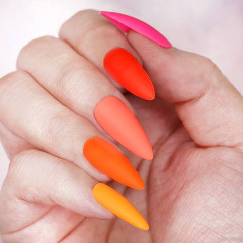 Charme Gel Polish / Neon Glow N01 Red Hot - Blacklight Reactive Polish Fun Party Summer