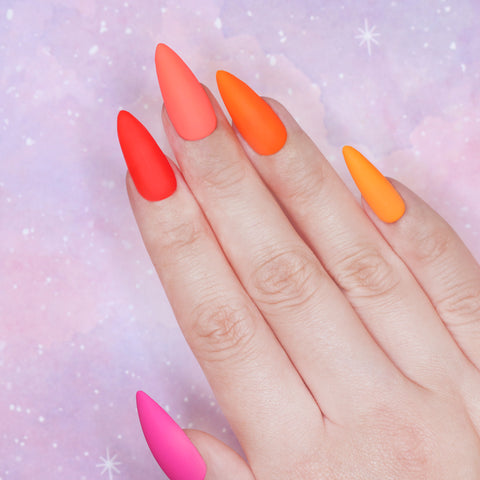 Charme Gel Polish / Neon Glow N02 Chupachups - Blacklight Reactive Polish Coral Orange Red Festival