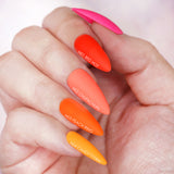 Charme Gel Polish / Neon Glow N03 Peach Ring - Blacklight Reactive Polish Orange Candy