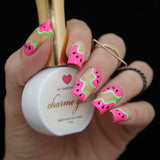 Neon Rainbow Charme Gel Polish / Neon Glow N11 Sweethearts - Blacklight Reactive Polish Party Hot Pink Summer