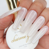 Charme Gel Shimmer S01 Magic Snow White Jelly Nail Polish Art