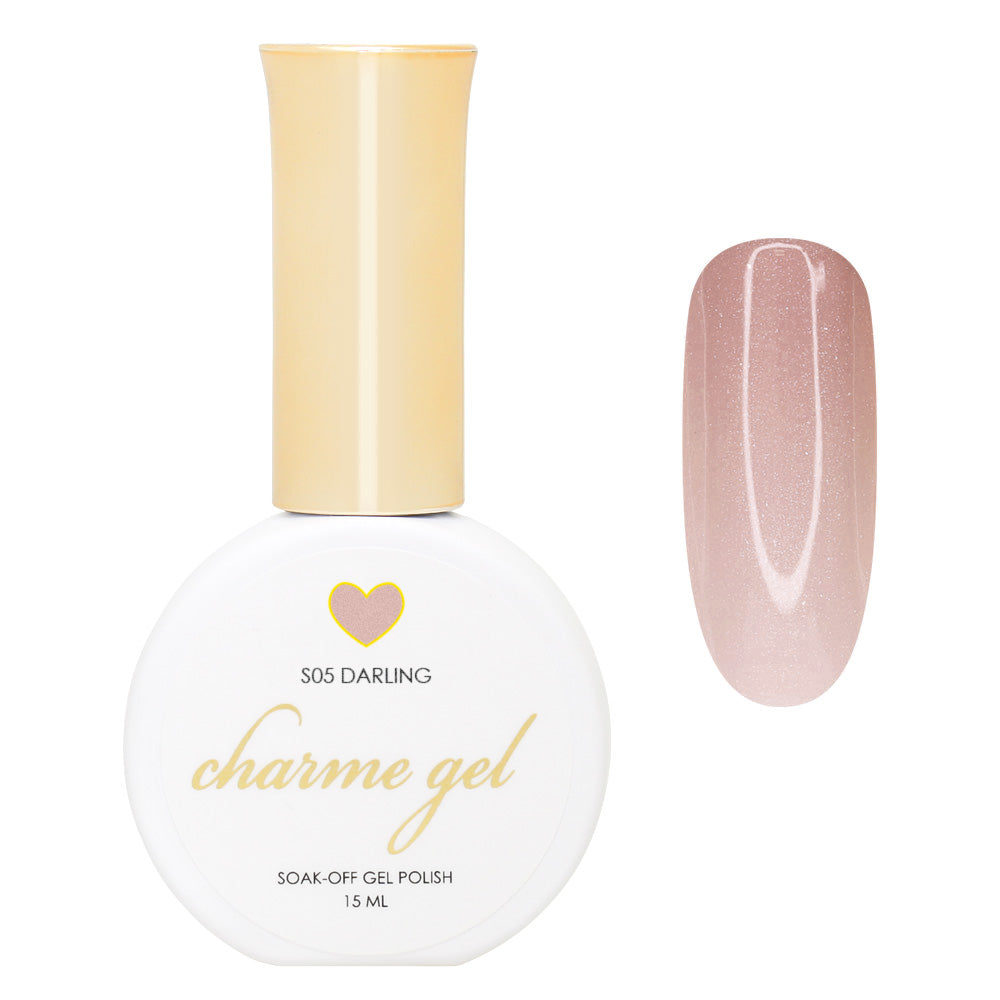 Charme Gel / Shimmer S05 Darling Charme Gel / Shimmer S05 Darling Dark Beige Neutral Jelly Nail Polish