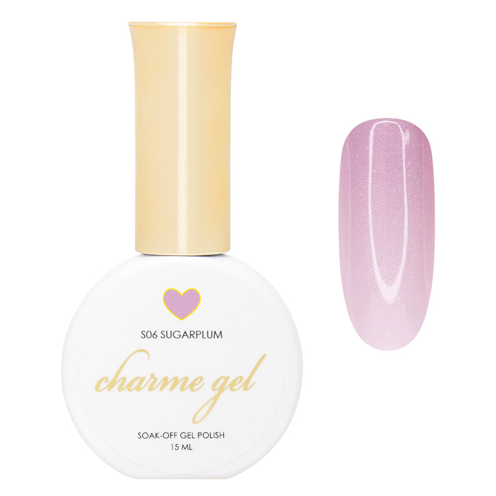 Charme Gel / Shimmer S06 Sugarplum Charme Gel / Shimmer S06 Sugarplum Lilac Purple Jelly Nail Polish