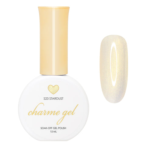 Charme Gel / Pearl Shimmer S23 Stardust Yellow Gold Nail Polish Trend Fashion