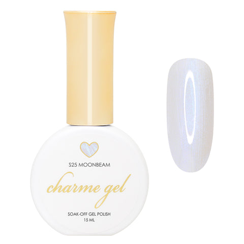 Charme Gel / Pearl Shimmer S25 Moonbeam Blue Iridescent Nail Polish Color Fall Winter 2022