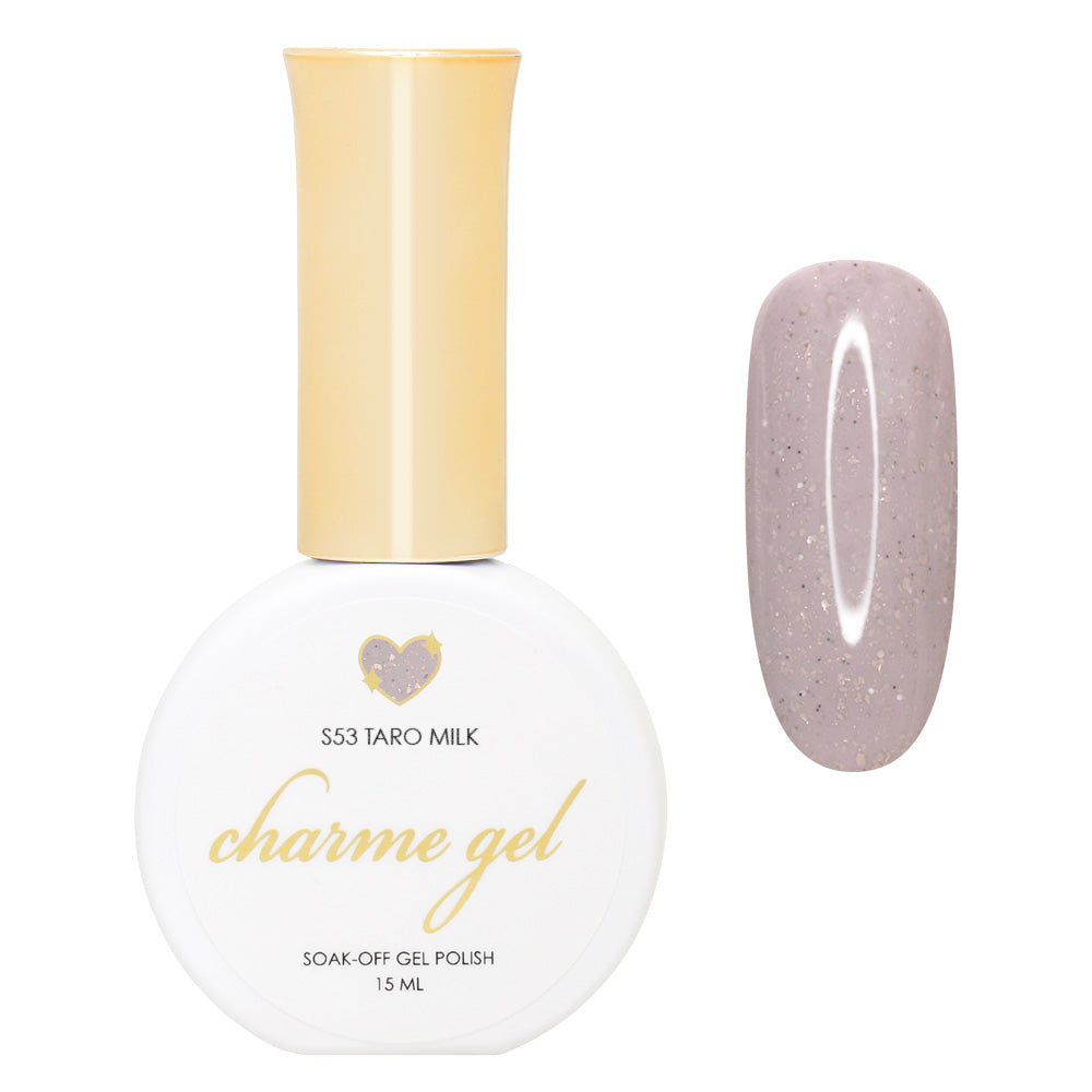 Charme Gel / Shimmer Ice Cream S53 Taro Milk Charme Gel / Shimmer Ice Cream S53 Taro Milk Lilac Gray Purple Polish