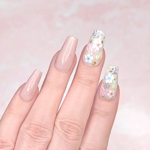 Charme Gel / Shimmer Ice Cream S57 Pink Lemonade Black White Gold Flakes