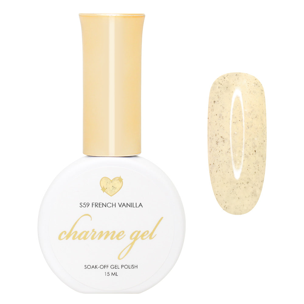 Charme Gel / Shimmer Ice Cream S59 French Vanilla Charme Gel / Shimmer Ice Cream S59 French Vanilla Pastel Yellow Cream Polish