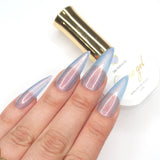 Charme Gel / Shimmer S86 Paradise Blue Iridescent Shimmer Flake Galaxy kaysPolish
