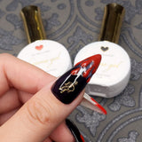 Charme Gel / Tinted Glass T01 Black Magic Sheer Black Lace Nail Art