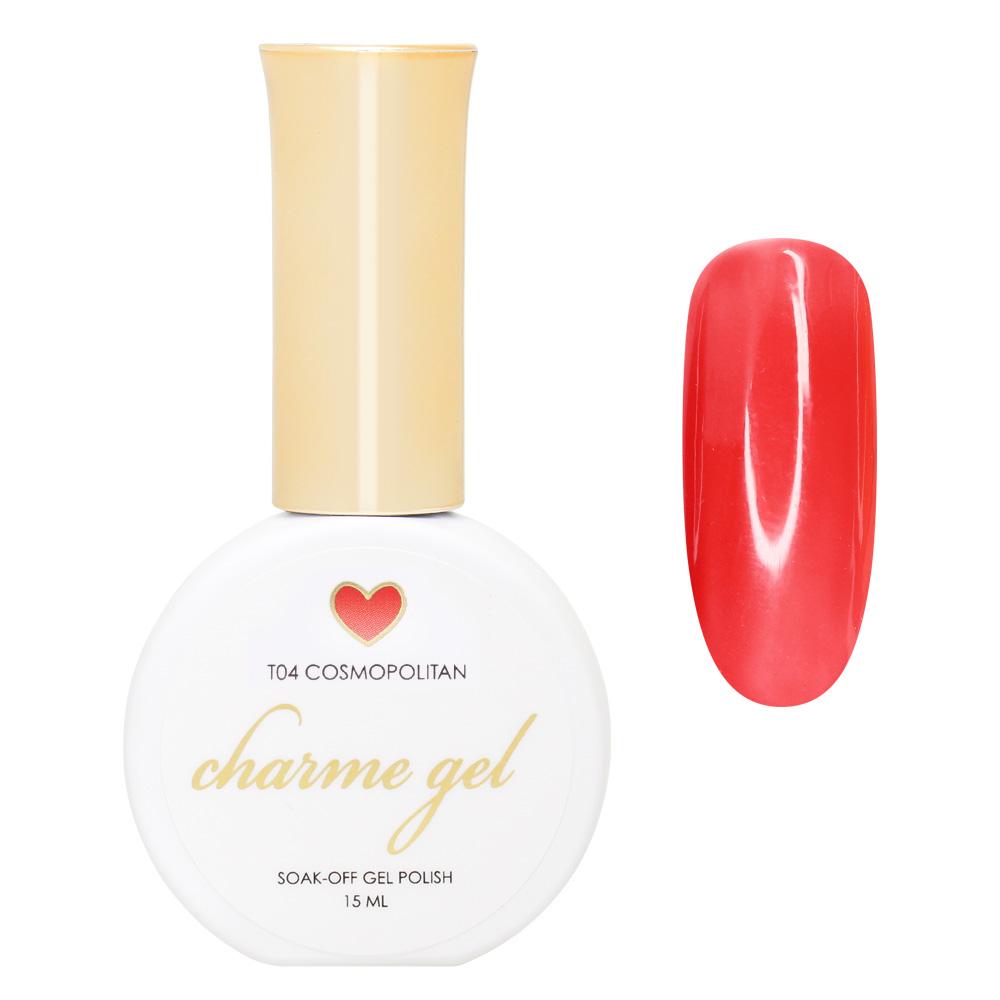 Charme Gel / Tinted Glass T04 Cosmopolitan Charme Gel / Tinted Glass T04 Cosmopolitan Transparent Sheer Gelly Red Polish