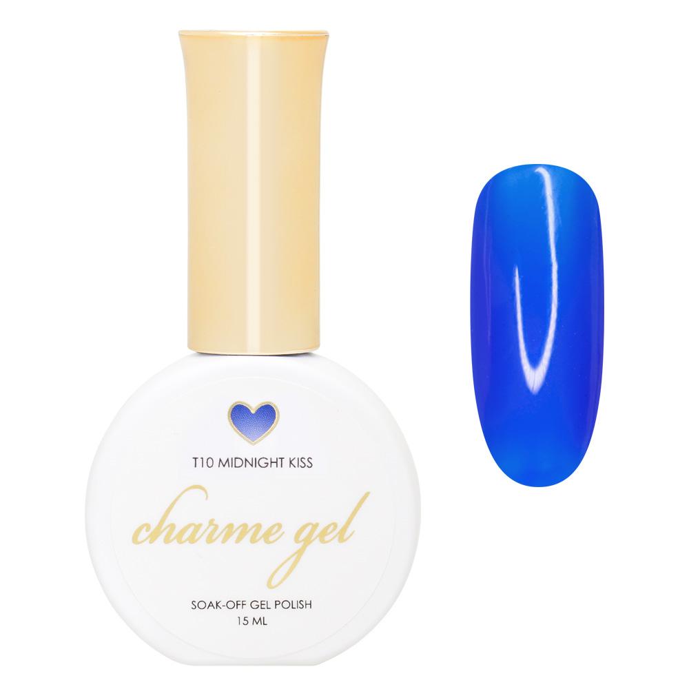 Charme Gel / Tinted Glass T10 Midnight Kiss Charme Gel / Tinted Glass T10 Midnight Kiss Transparent Blue Nail Polish