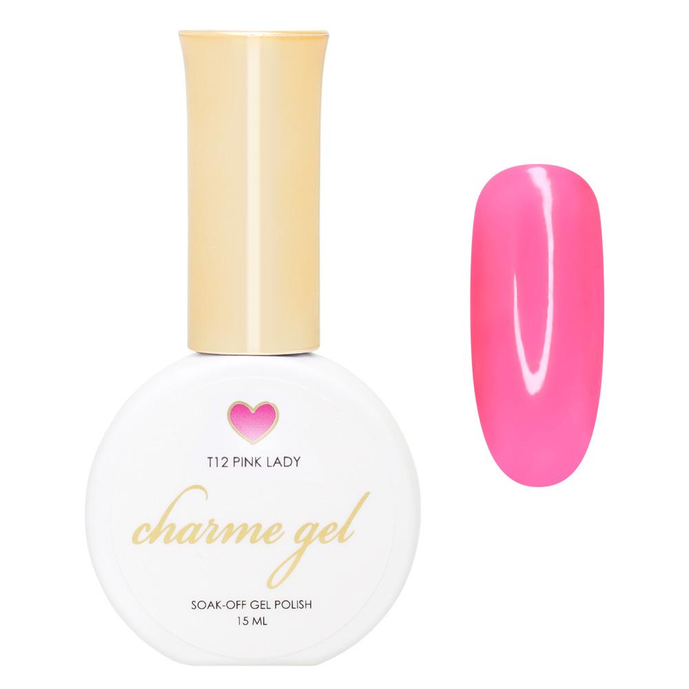 Charme Gel / Tinted Glass T12 Pink Lady Charme Gel / Tinted Glass T12 Pink Lady Transparent Jelly Nails