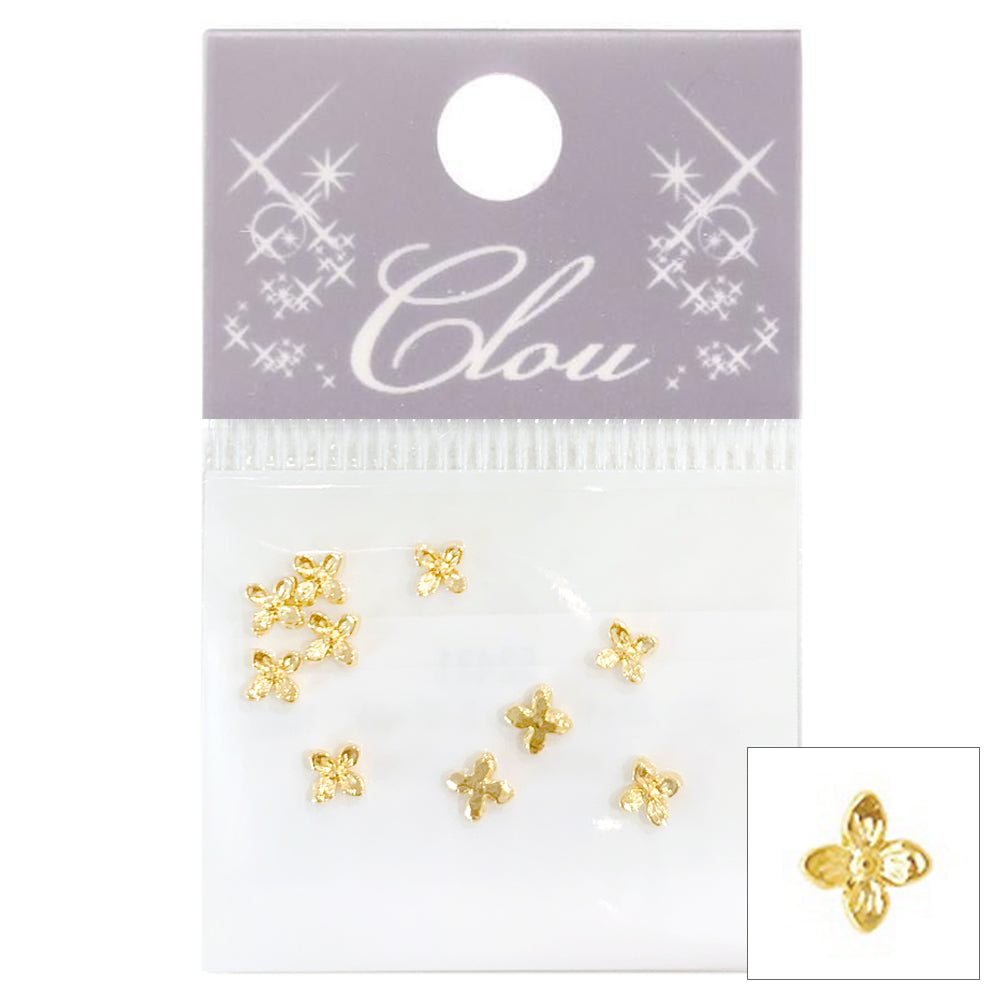 Clou Studs / Flower HAU / Gold Clou Studs / Flower HAU / Gold Japanese Nail Art