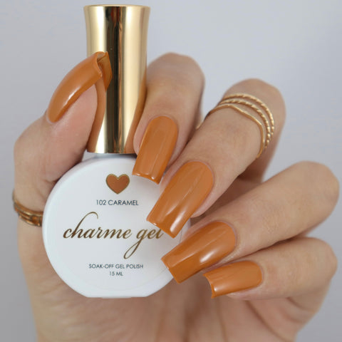 Charme Gel / 102 Caramel Warm Brown Beige Nail Polish