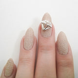 Nail Art Decoration - Diamond / Large / Silver