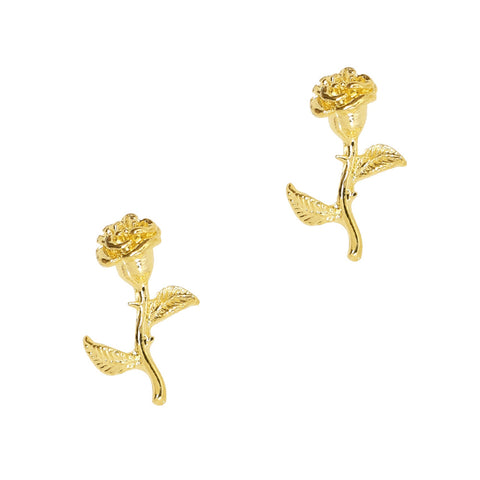 Enchanted Rose Gold Nail Charm 3D Decor Beauty Beast
