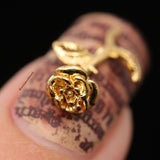 Enchanted Rose Gold Nail Charm 3D Decor Beauty Beast
