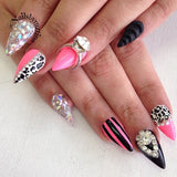 Nail Art Decoration - Diamond Ring / Silver Charm Jewelry 3D