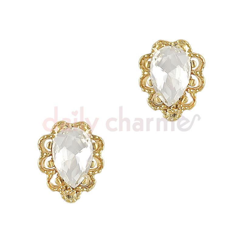 Rococo Lace Drop / Gold 3D Nail Charm Jewelry Rococo Lace Drop / Gold