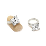 Square Diamond Ring / Silver