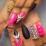 Nail Art Jewelry Charm - Spike Crown / Gold