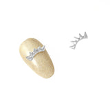 Nail Art Jewelry Charm - Spike Crown / Silver