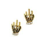 Nail Charm Jewelry - Skeleton Hand / Gold