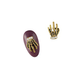 Nail Charm Jewelry - Skeleton Hand / Gold