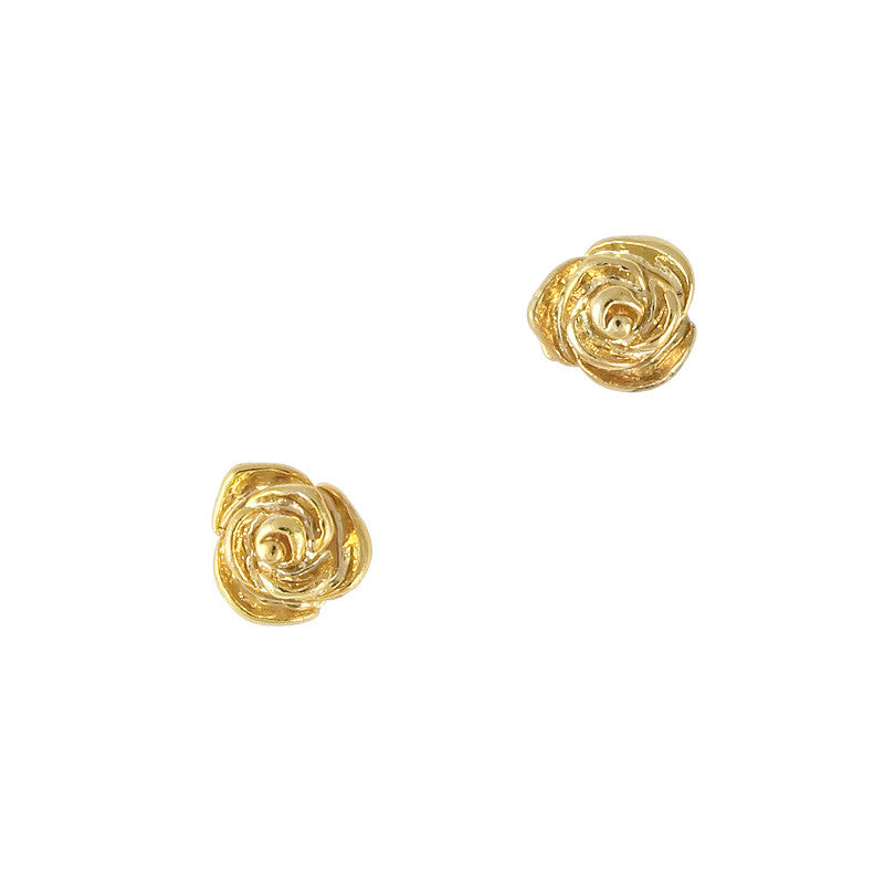Mini Roses / Gold 3D Nail Art Charm Jewelry Gold Mini Roses