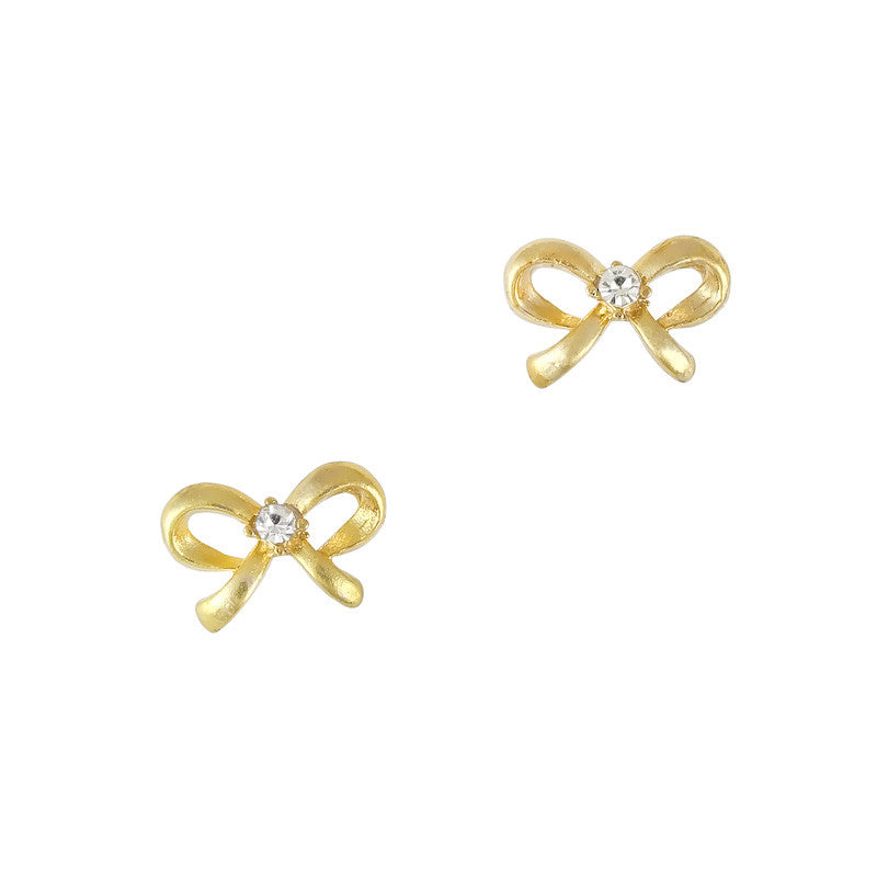 Pretty Bow / Gold 3D Nail Art Charm Jewelry Pretty Bow Gold