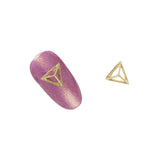 3D Nail Art Charm Jewelry Pyramid Frame / Gold