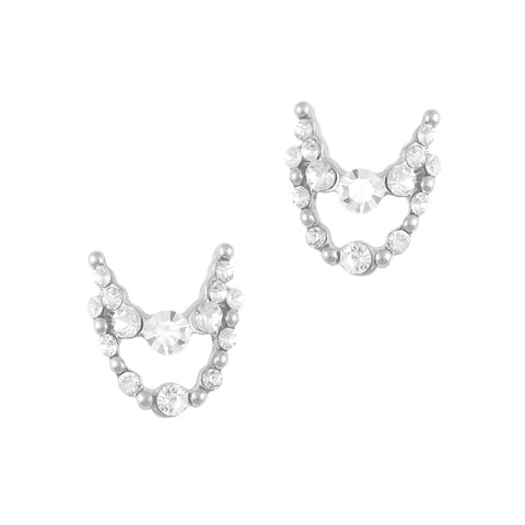 Daily Charme Nail Art | Nail Charm Jewelry 3D Necklace Dangles / Silver