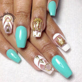 Daily Charme 3D Nail Art Charm Jewelry Leaf / Gold