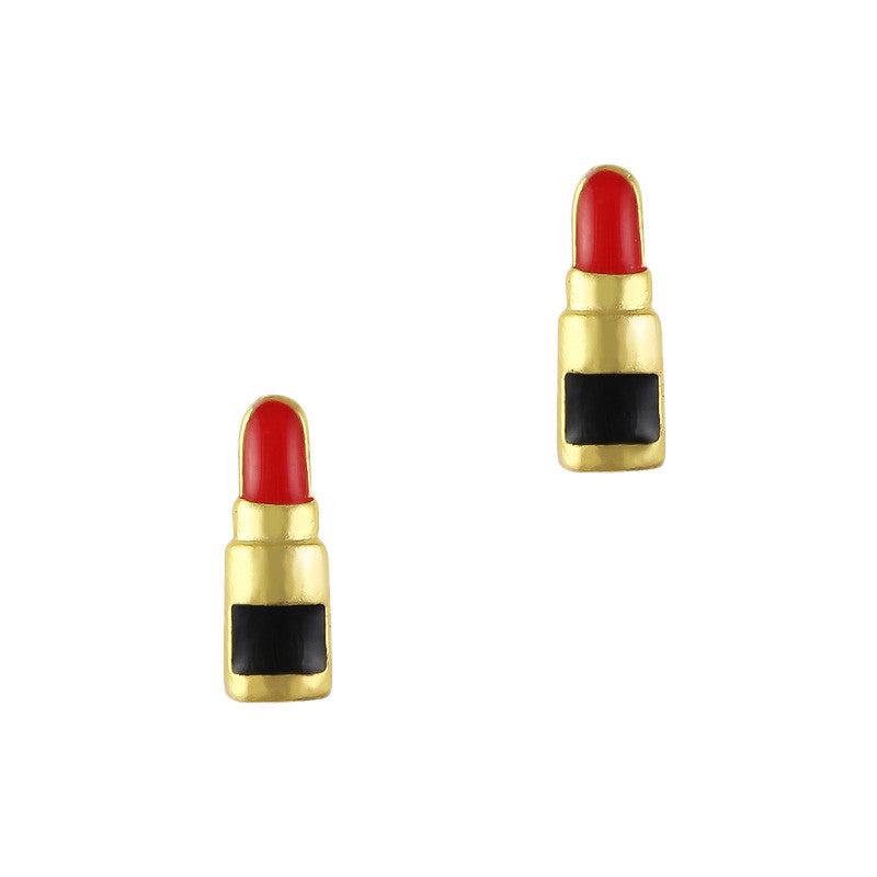 Classic Lipstick / Gold Daily Charme 3D Nail Art Charm Jewelry Classic Lipstick / Gold