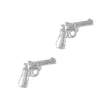 Nail Art Charm Jewelry 3D Pistol Silver