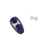 Nail Art Charms Simple Rhinestone Bow / White Opal
