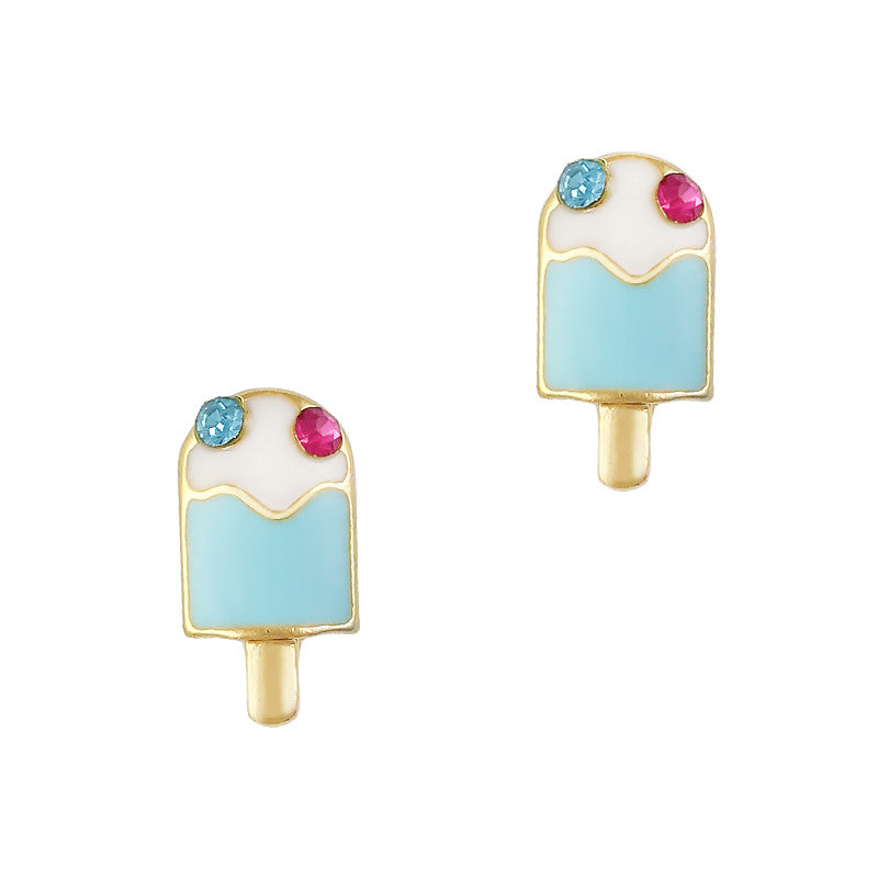 Nail Art Charm Blue Popsicle Rhinestone Crystal Jewelry