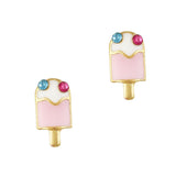 Nail Art Charm Pink Popsicle Rhinestone Crystal Jewelry