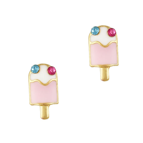 Nail Art Charm Pink Popsicle Rhinestone Crystal Jewelry