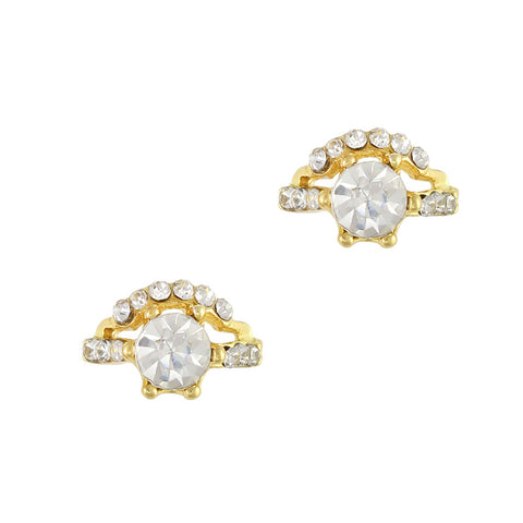 Nail Art Charm Gold Evelyn's Ring Rhinestone Crystal Jewelry