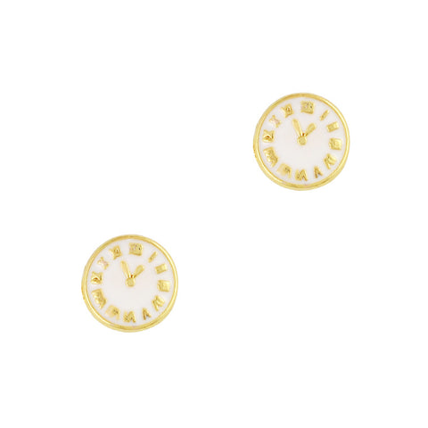 Nail Art Charm White Clock Rhinestone Crystal Jewelry