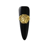Medusa Gold Nail Charm Jewelry 3D
