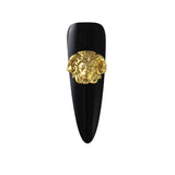 Medusa Gold Nail Charm Jewelry 3D 