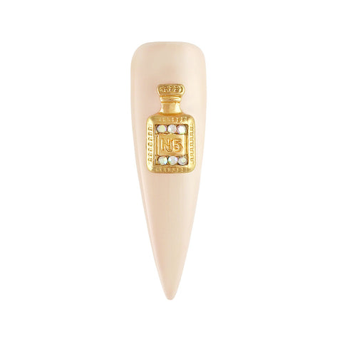 Golden Perfume Bottle Nail Supply 3D