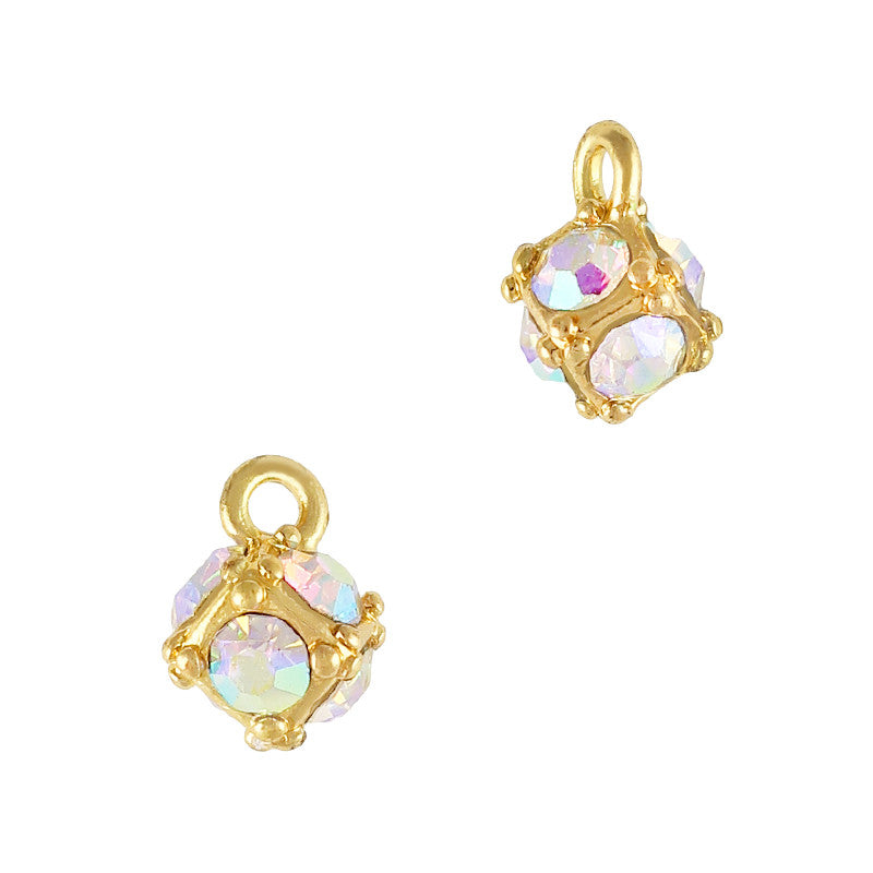 Crystal Ball Dangle / AB Crystal Crystal Ball Dangle AB Crystal Cute Nail Decor
