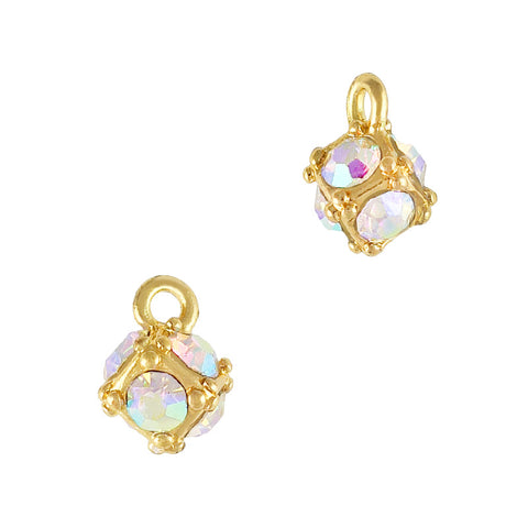 Crystal Ball Dangle AB Crystal Cute Nail Decor